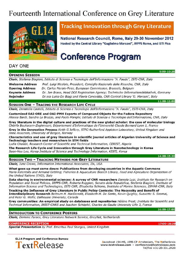 GL14 Conference Program