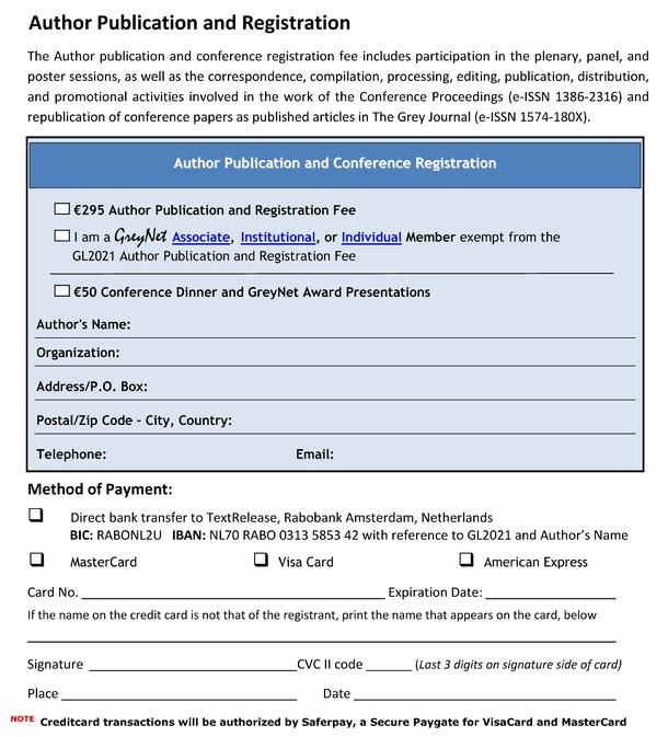 GL2021 Author Publication and Registration