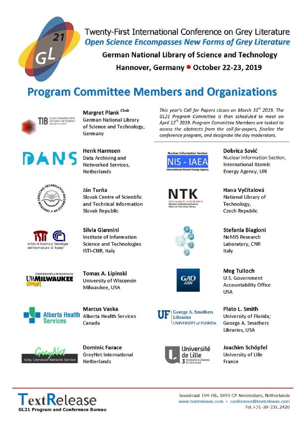 GL21 Program Committee and Organizations
