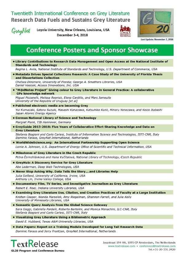 GL20 Conference Poster Session