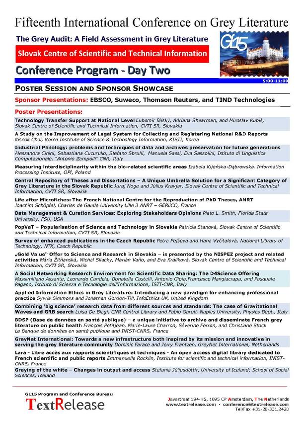 GL15 Conference Program