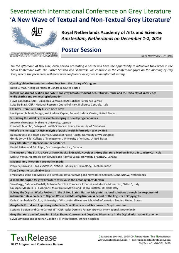 GL17 Conference Posters