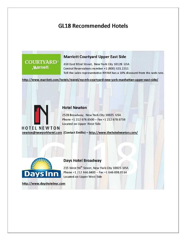 GL18 Recommended Hotels