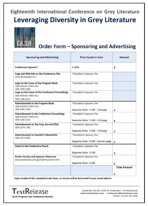 GL18 Sponsoring and Advertising