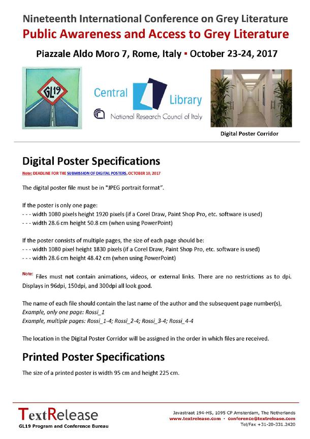 Poster Specifications