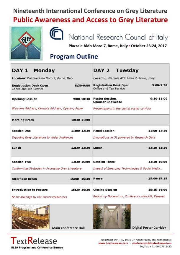 GL19 Program Outline