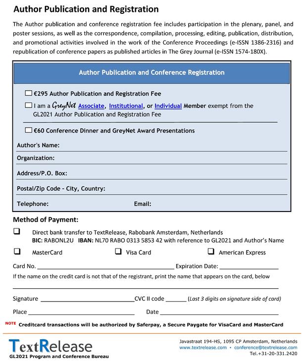 GL2021 Author Publication and Registration