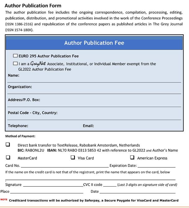 GL2022 International Conference on Grey Literature
