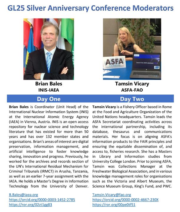 GL25 Conference Moderators
