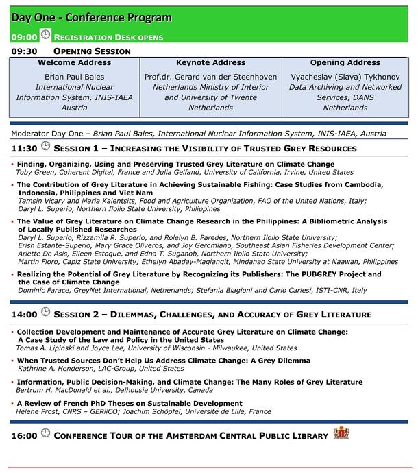 GL25 Conference Program