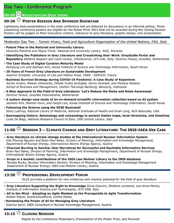 GL25 Conference Program